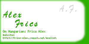 alex frics business card